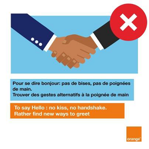 Geste barrière ne pas serrer les mains