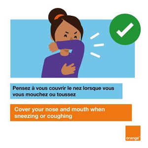 Geste barrière tousser dans son coude