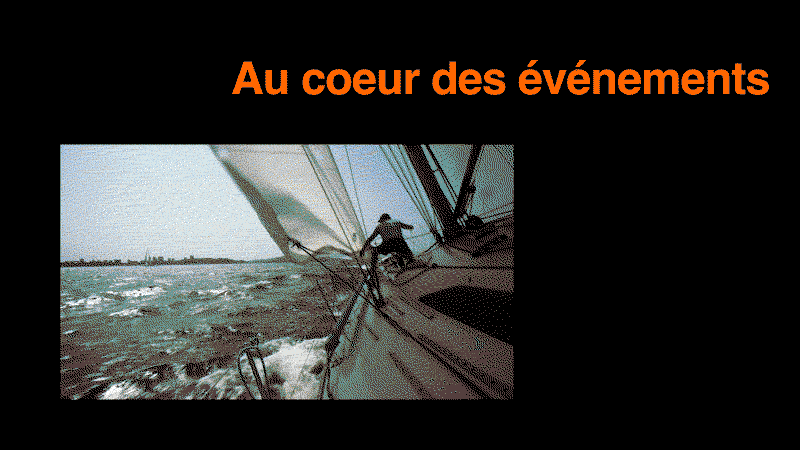 Gif animé qui présente le nouveau magazine orange à propos du sport