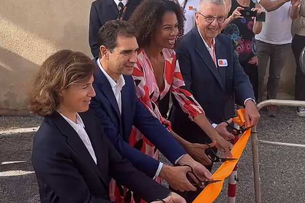 Christel heydemann, Michaël Trabbia, Elizabeth Tchounguy et Didier Dillard coupent le ruban