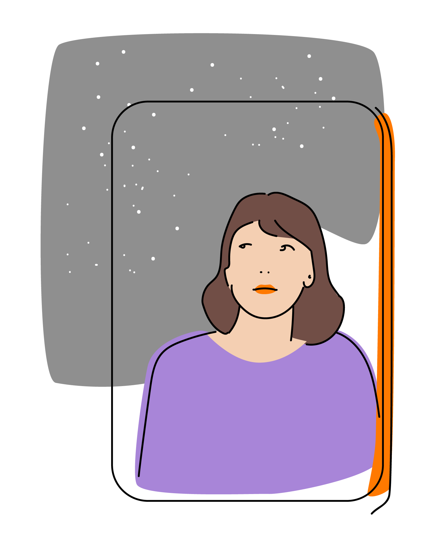 Silhouette d'une femme en illustration