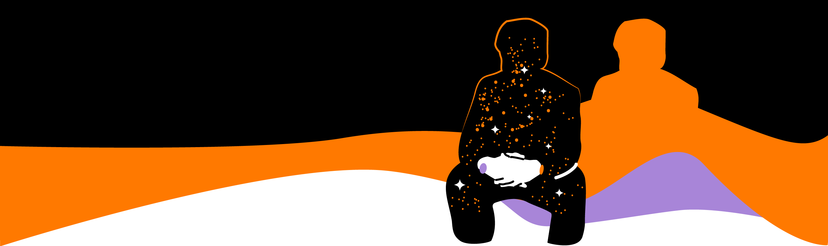 Illustration d'une silhouette assise 