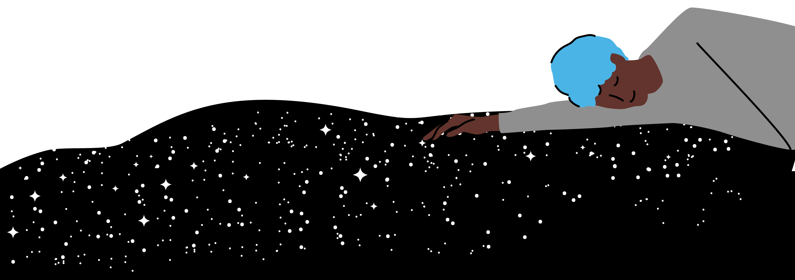 Illustration d'une silhouette allongée 