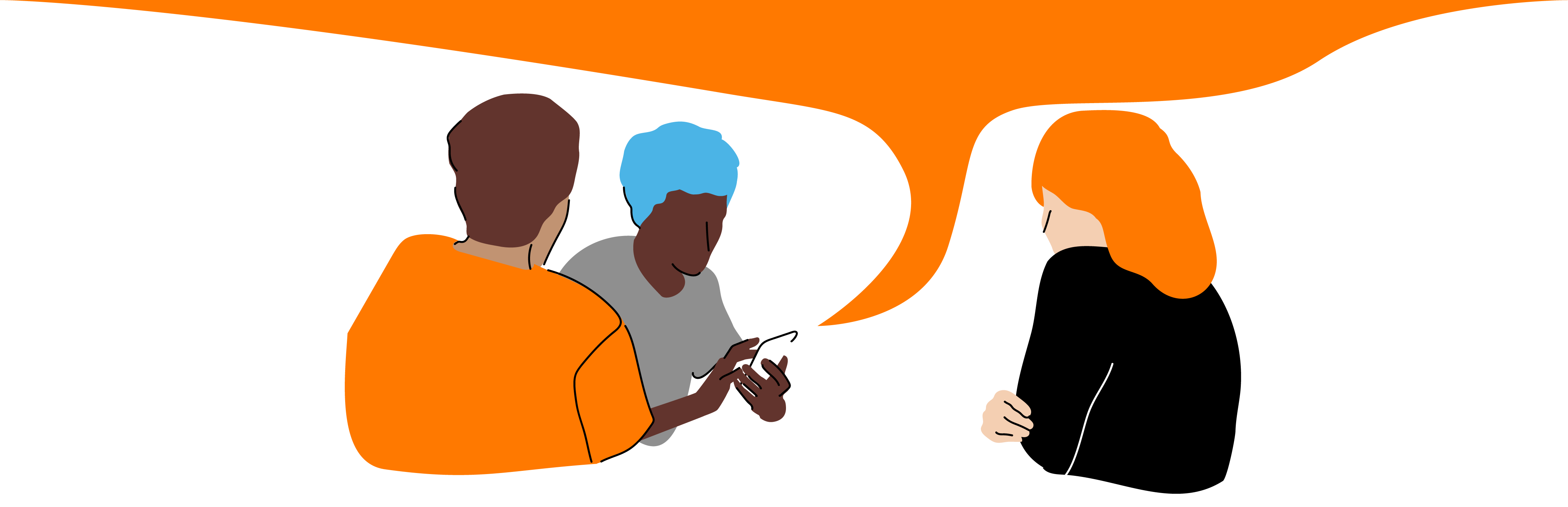 Illustration de 3 silhouettes 