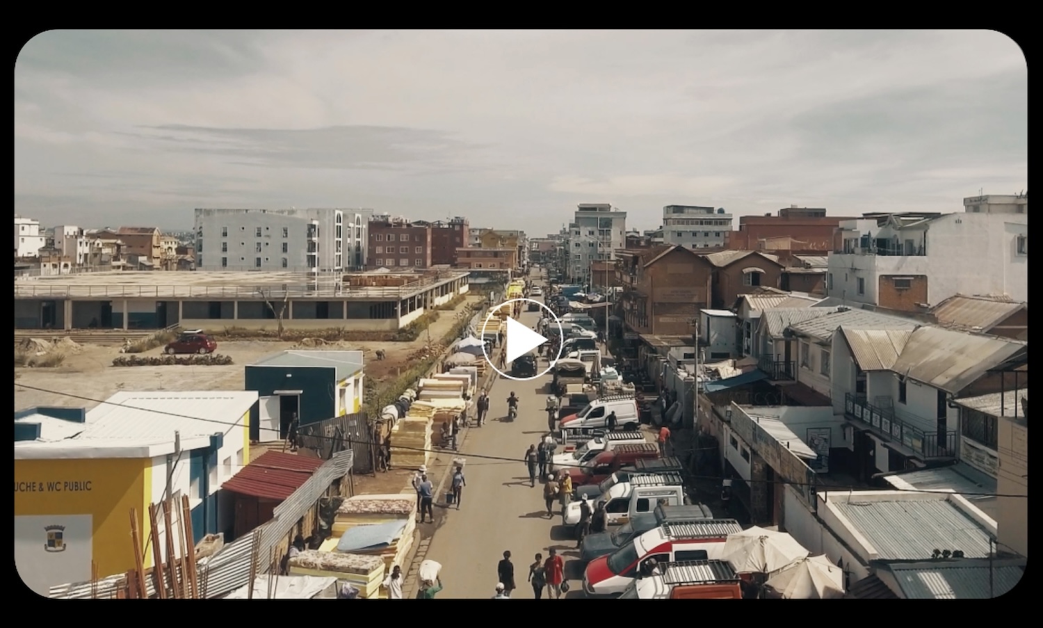 Photo d'un paysage d'une ville en afrique
