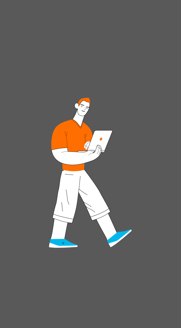 Illustration d'un homme qui marche 