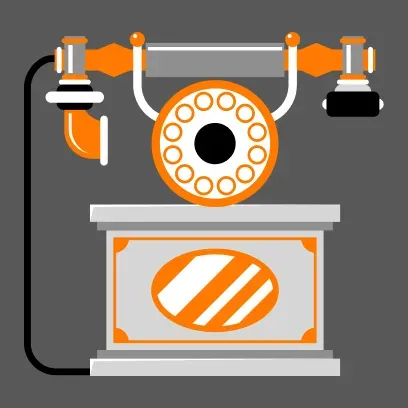 Illustration d'un téléphone rétro