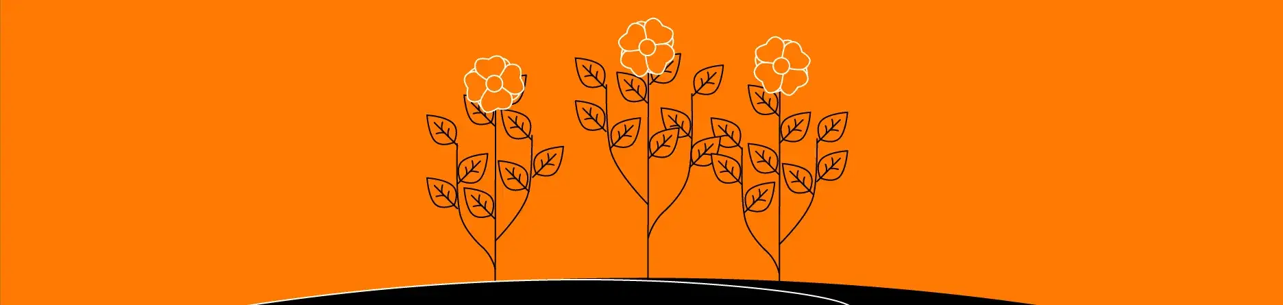 Illustration de trois fleurs