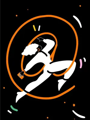 Illustration d'une femme sautant en l'air